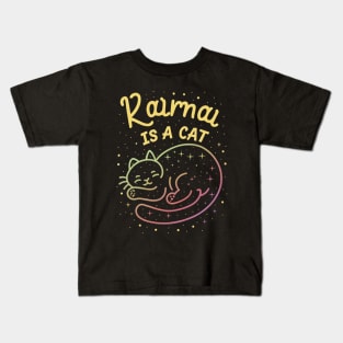 Karma Is A Cat Kids T-Shirt